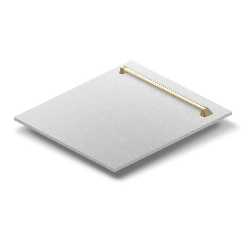 ZLINE Autograph Edition 24 in. Monument Dishwasher Panel with Color Options and Polished Gold Handle (DPMTZ-24-G)