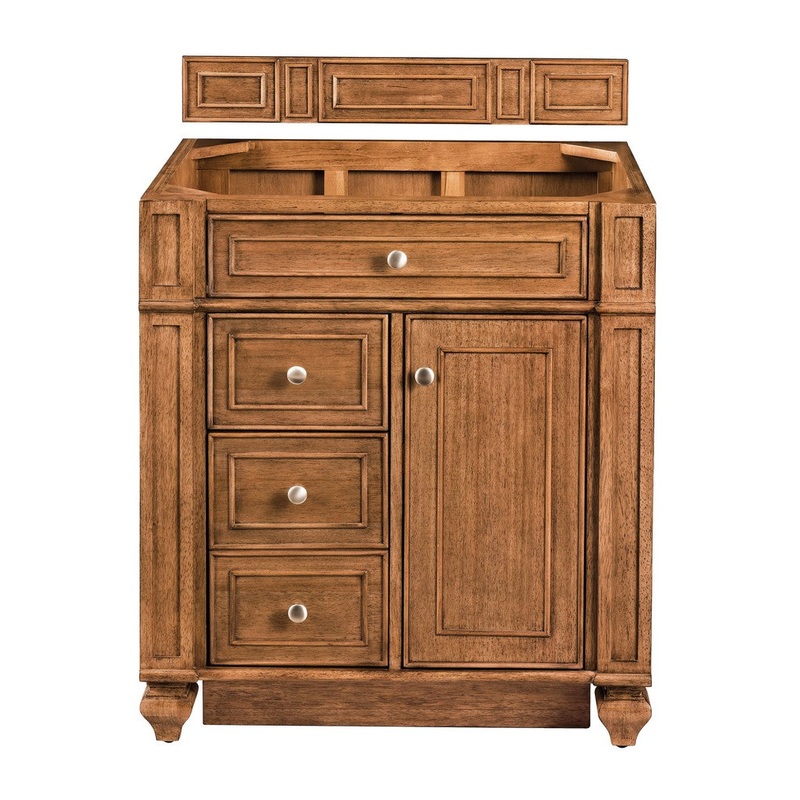 James Martin Vanities Bristol Collection 30 in. Single Vanity in Saddle Brown, Cabinet Only