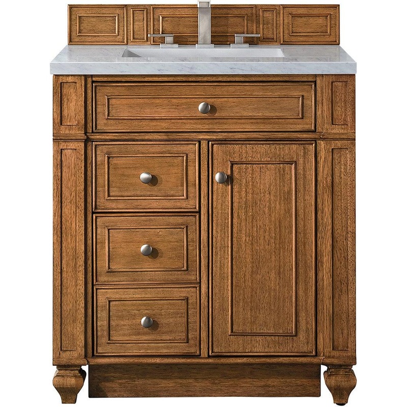 James Martin Vanities Bristol Collection 30 in. Single Vanity in Saddle Brown with Countertop Options