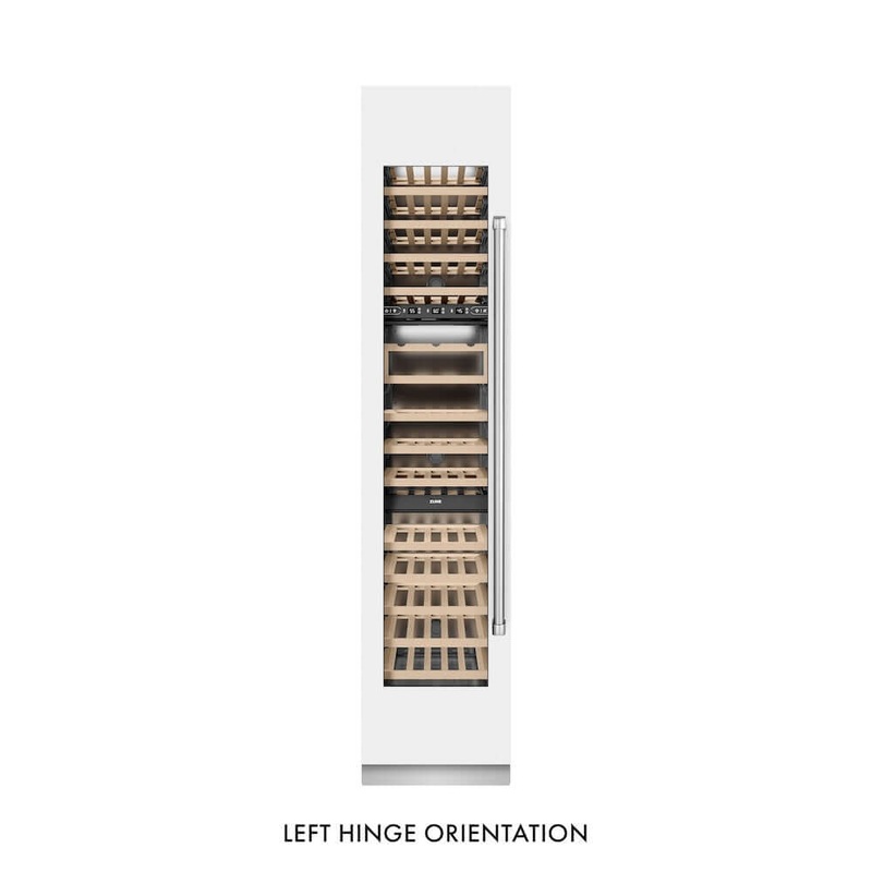 ZLINE 18 in. 9.0 cu. ft. Triple Zone 68 Bottle Left Hinge Column Wine Cooler in White Matte (RCWVL-WM-18)