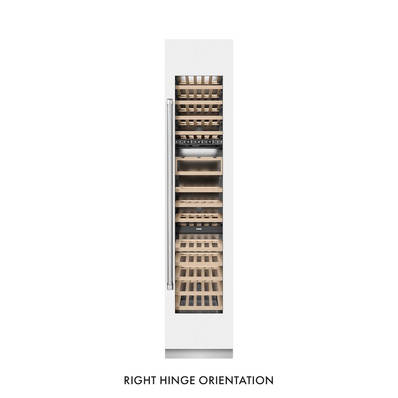ZLINE 18 in. 9.0 cu. ft. Triple Zone 68 Bottle Right Hinge Column Wine Cooler in White Matte (RCWVR-WM-18)