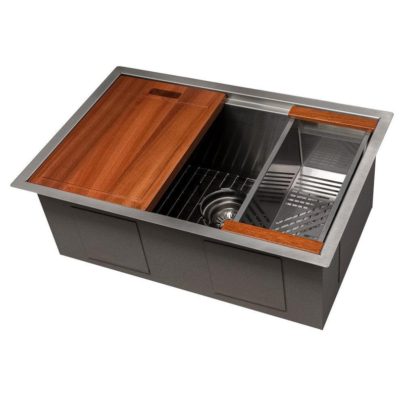 ZLINE 27 in. Garmisch Undermount Single Bowl Kitchen Sink with Bottom Grid and Accessories with Color Options (SLS-27)