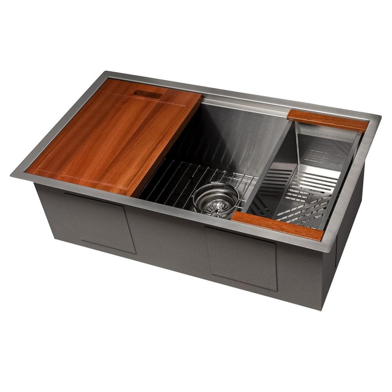 ZLINE 30 in. Garmisch Undermount Single Bowl Kitchen Sink with Bottom Grid and Accessories with Color Options (SLS-30)