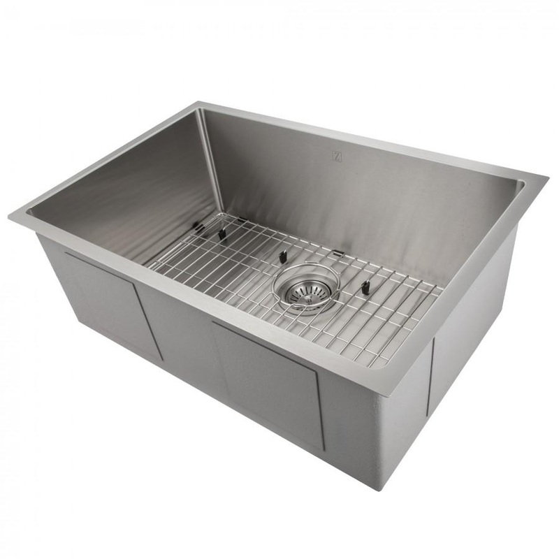ZLINE 27 in. Meribel Undermount Single Bowl Kitchen Sink with Bottom Grid and Color Options (SRS-27)