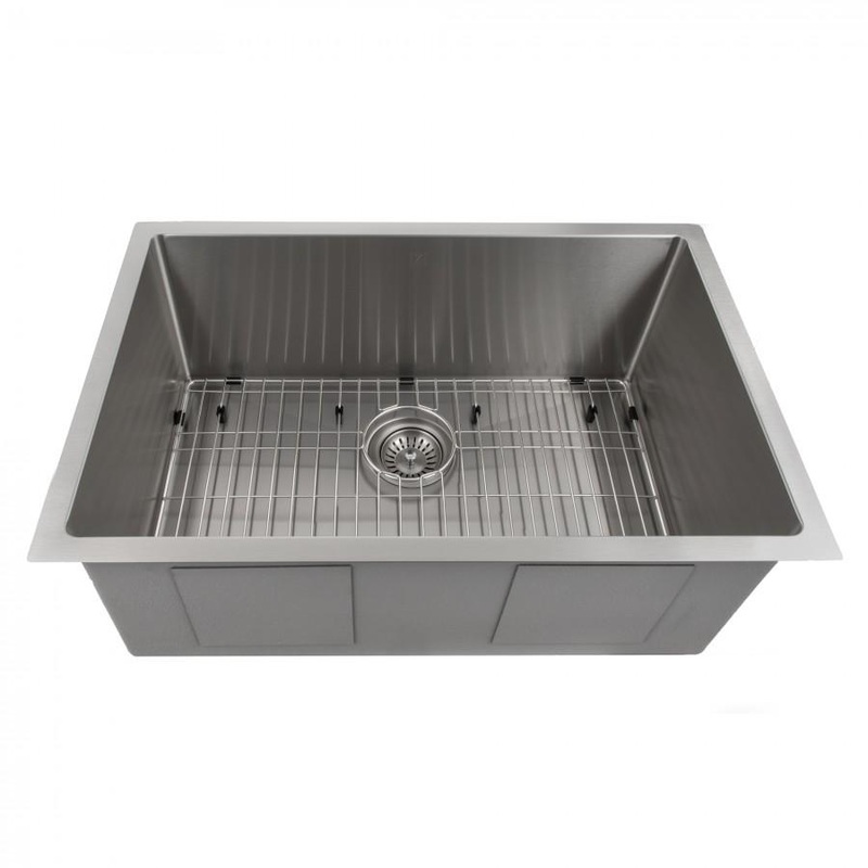ZLINE 30 in. Meribel Undermount Single Bowl Kitchen Sink with Bottom Grid and Color Options (SRS-30)
