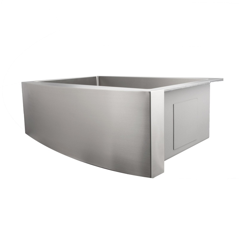 ZLINE 30 in. Zermatt Farmhouse Apron Mount Single Bowl Kitchen Sink with Bottom Grid and Color Options (SAS-30)