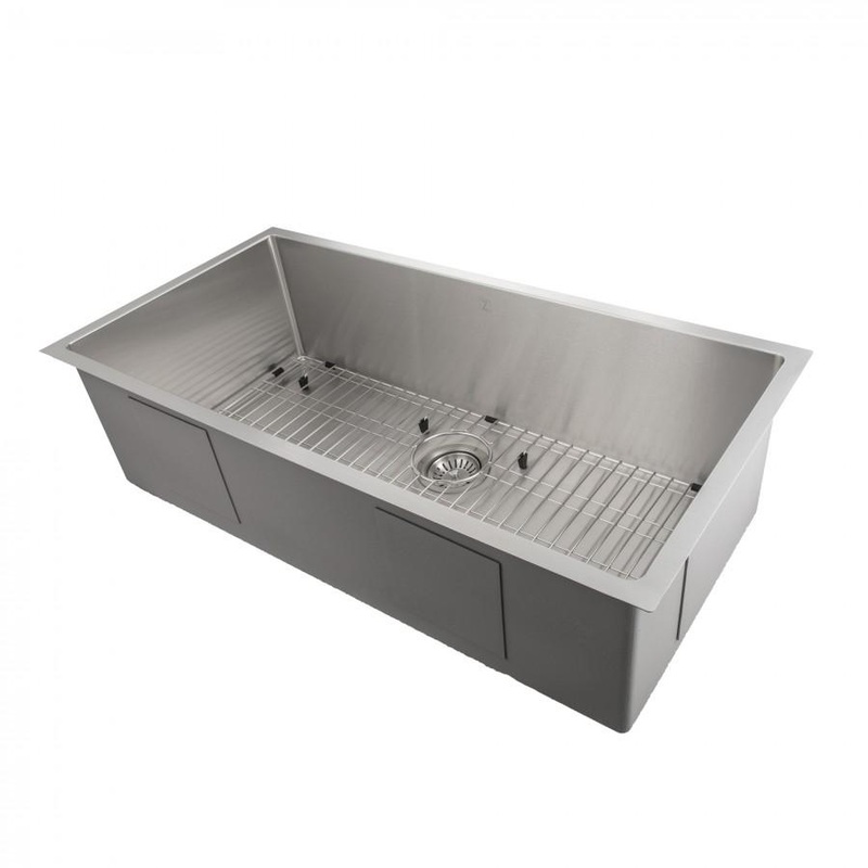ZLINE 33 in. Meribel Undermount Single Bowl Kitchen Sink with Bottom Grid and Color Options (SRS-33)