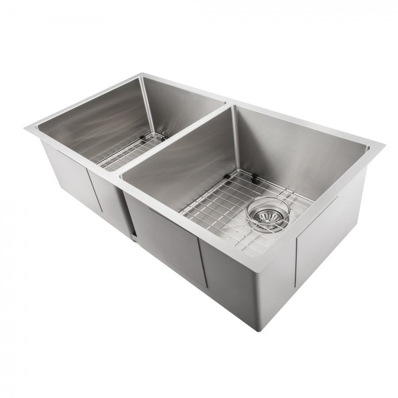ZLINE 36 in. Anton Undermount Double Bowl Kitchen Sink with Bottom Grid and Color Options (SR50D-36)