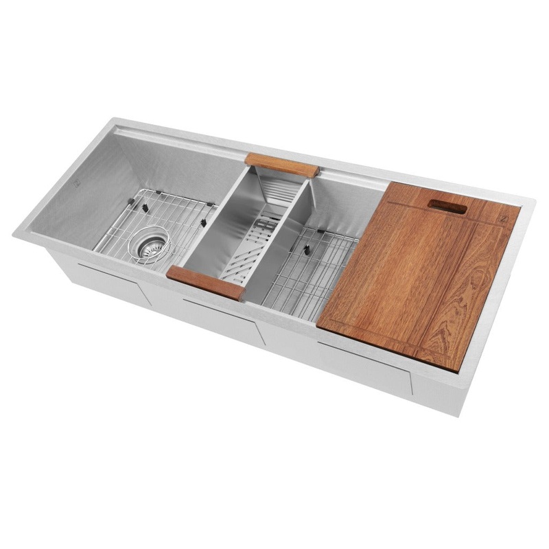 ZLINE 43 in. Garmisch Undermount Single Bowl Kitchen Sink with Bottom Grid and Accessories with Color Options(SLS-43)