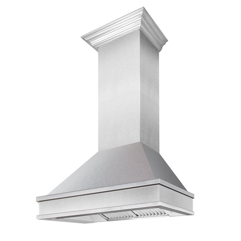 ZLINE Designer Series Wall Mount Range Hood in Satin Stainless Steel with Size Options (8656S)