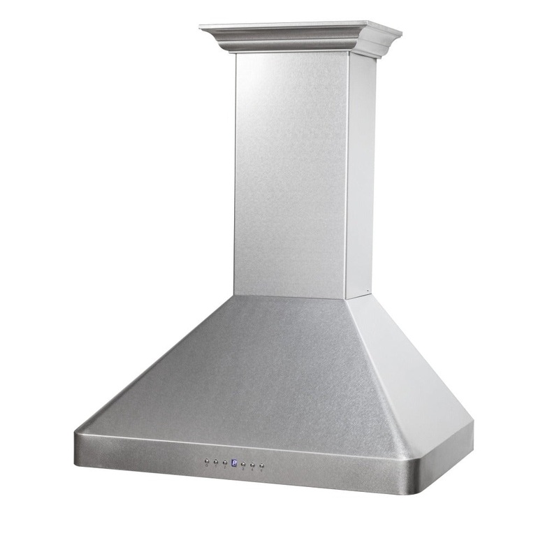 ZLINE Ducted Wall Mount Range Hood in Satin Stainless Steel with Size Options (8KF2S)