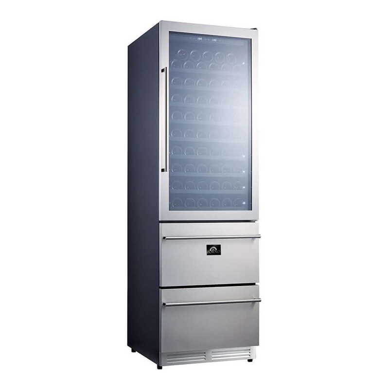 Forno Azienda - 24 in. Dual Zone Wine Cellar 6.25 cu. ft.- 108 Bottle  (FWCDR6628-24S)