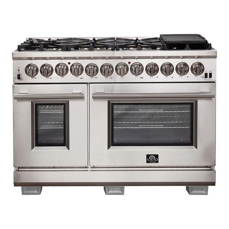 Forno Capriasca - 48 in. 6.58 cu. ft. Professional Dual Fuel Freestanding Range (FFSGS6187-48)