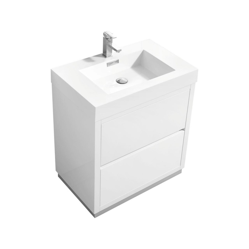 KubeBath 30 in. Freestanding Single Sink Modern Bathroom Vanity with Color Options (FMB30)