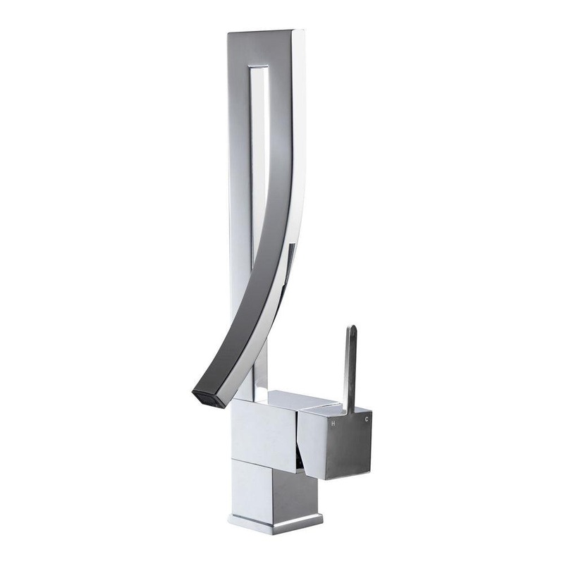 KubeBath Aqua Elegance Single Lever Wide Spread Faucet in Chrome