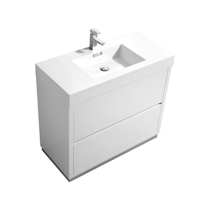 KubeBath Bliss 40 in. Free Standing Single Sink Modern Bathroom Vanity