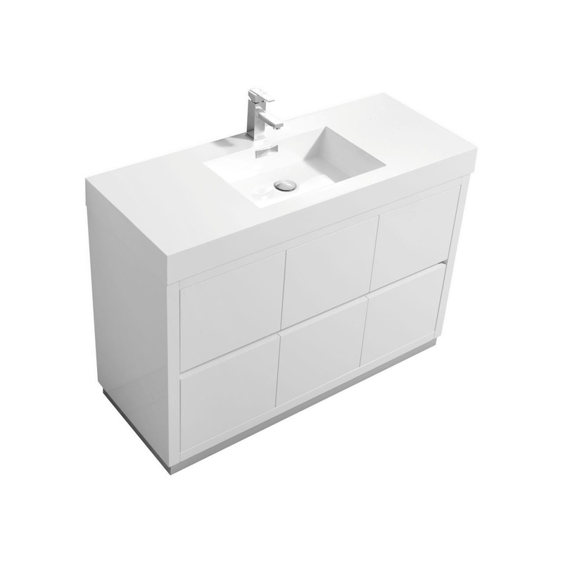 KubeBath Bliss 48 in. Freestanding Single Sink Modern Bathroom Vanity
