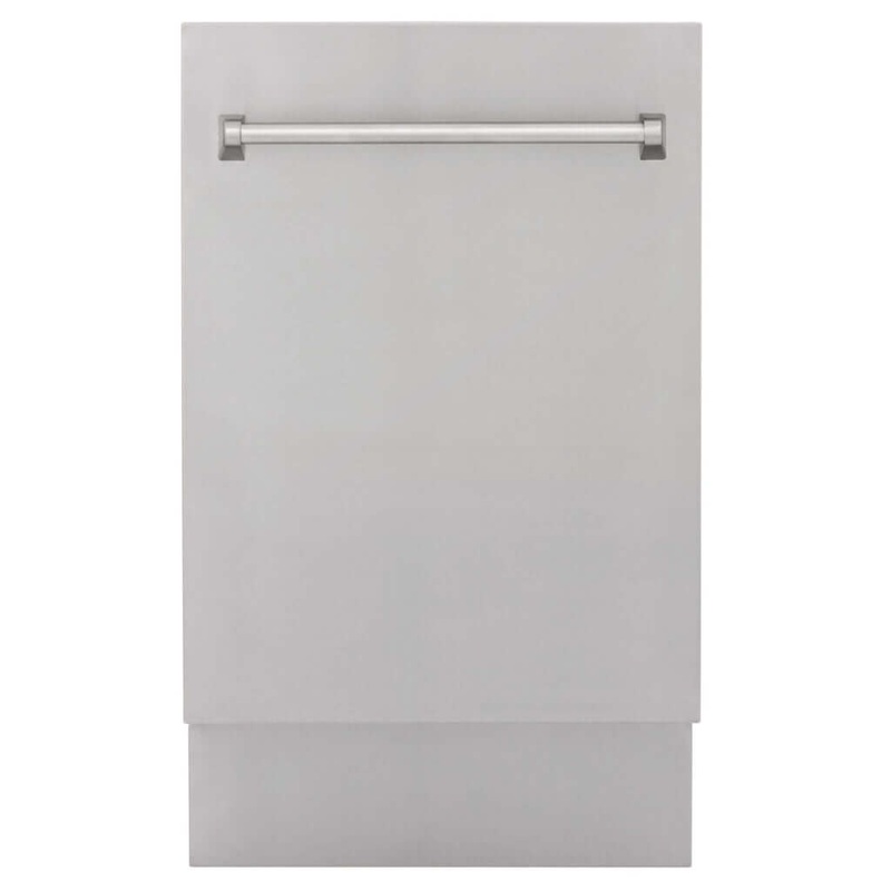 ZLINE 18 in. Tallac Series 3rd Rack Top Control Built-In Dishwasher in Stainless Steel and Traditional Handle, 51dBa (DWV-304-18)