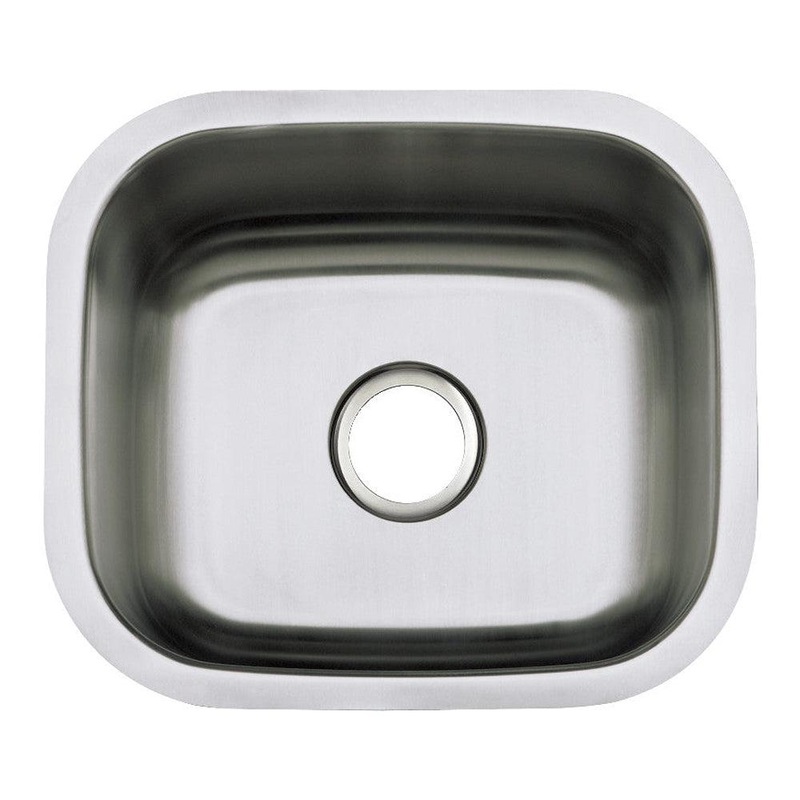 Kingston Brass 18 in. Undermount Single Bowl Kitchen Sink, Brushed