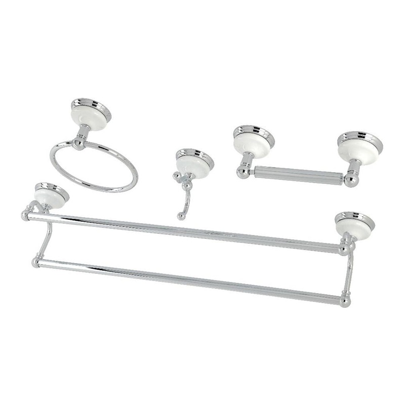 Kingston Brass Victorian 4-Pieces Dual Towel Bar Bathroom Hardware Set