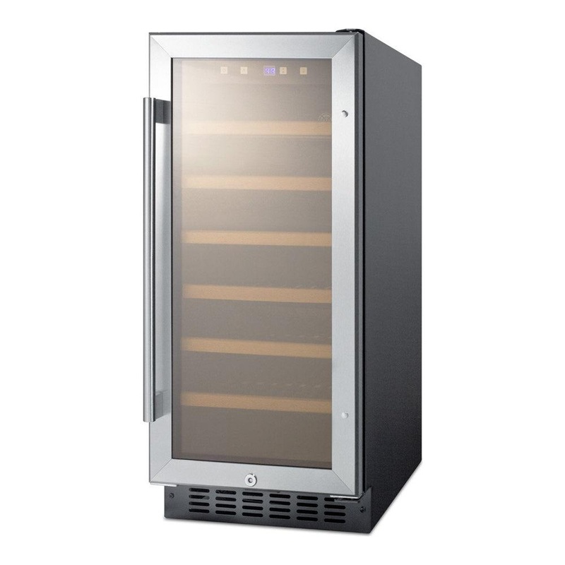 SUMMIT 15 in. Built-In 33-Bottle Wine Cellar (SWC1535B)