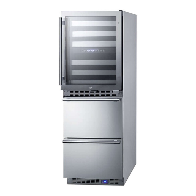 SUMMIT 24 in. Dual-Zone Wine Cellar and 2-Drawer All-Refrigerator (SWCDAR24)