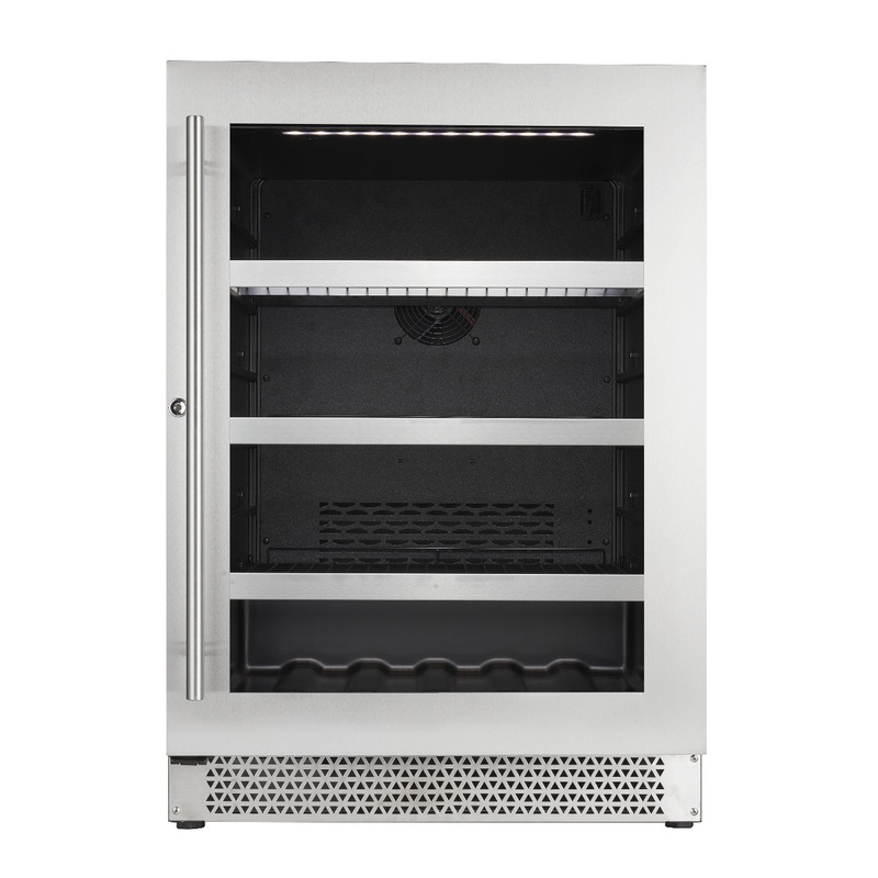 Cavavin Vinoa Collection - 24 in. Beverage Center in Stainless Steel - 126 Can/6 Bottle (V-050BVC)