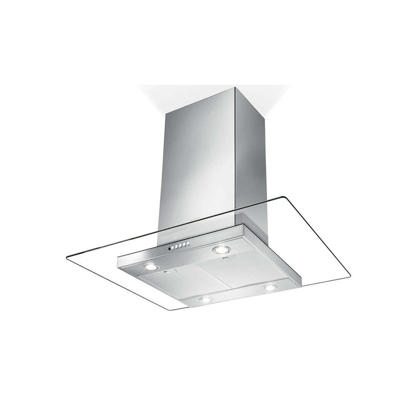 Faber Glassy Isola 36 in. Island Mount Range Hood In Stainless Steel