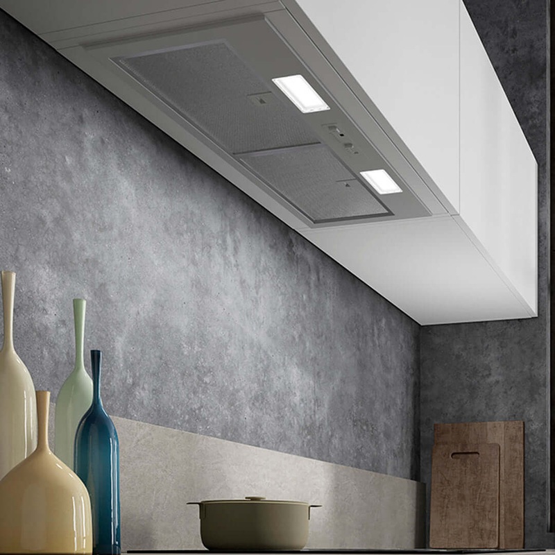 Faber Inca Smart Gray Range Hood Insert With Size Options In Stainless Steel