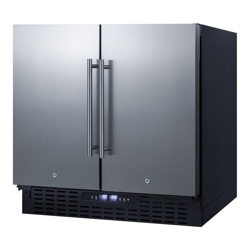 SUMMIT 36 in. Built-In Side-by-Side Refrigerator-Freezer (FFRF36)