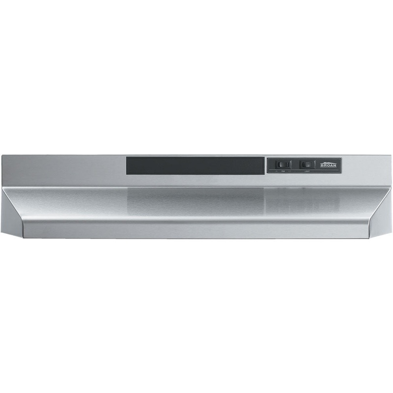 Broan F40000 Series 30-in. Ducted Under Cabinet Range Hood, with 160 MAX Blower CFM in Stainless Steel (F403004)