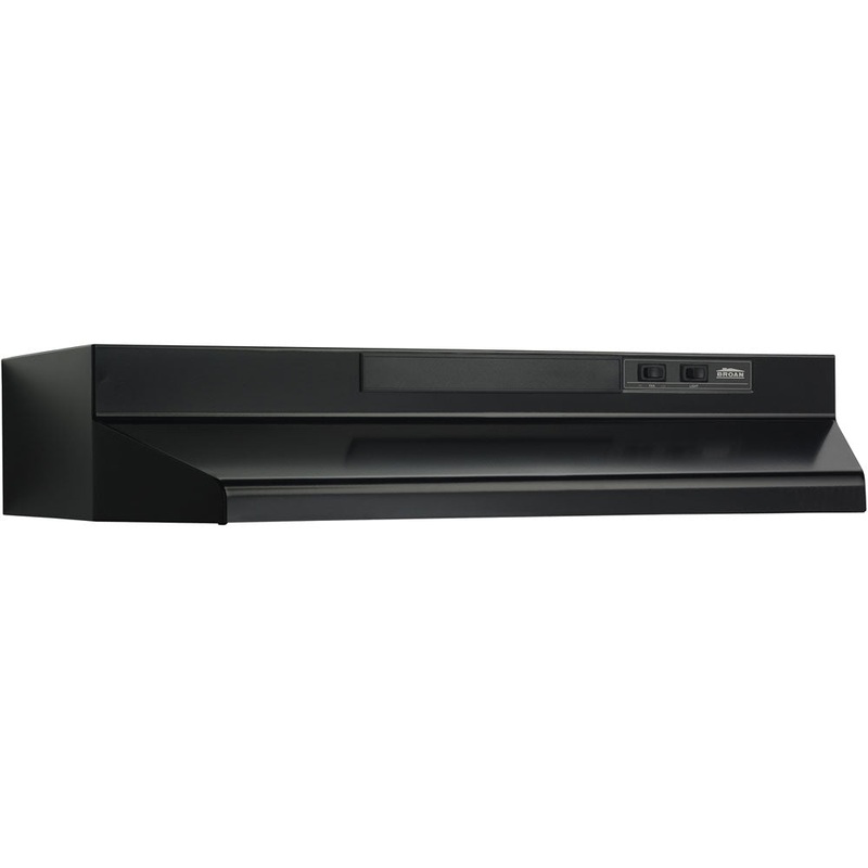 Broan F40000 Series 30 in. Under-Cabinet Range Hood with Light in Black (F403023)