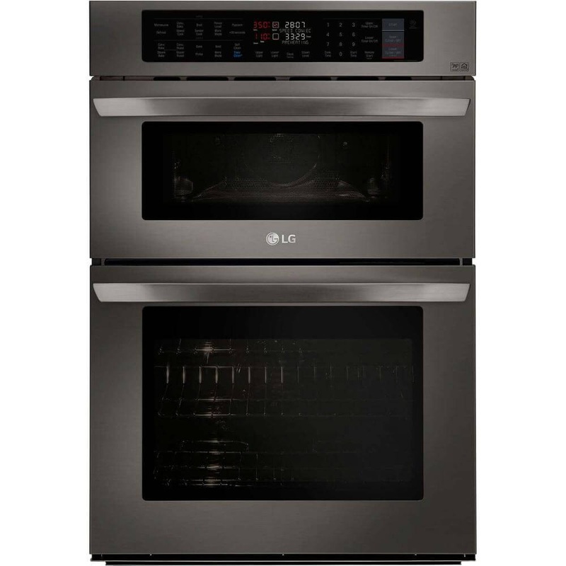 LG 30 in. Combination Wall Oven in Black Stainless Steel (LWC3063BD)