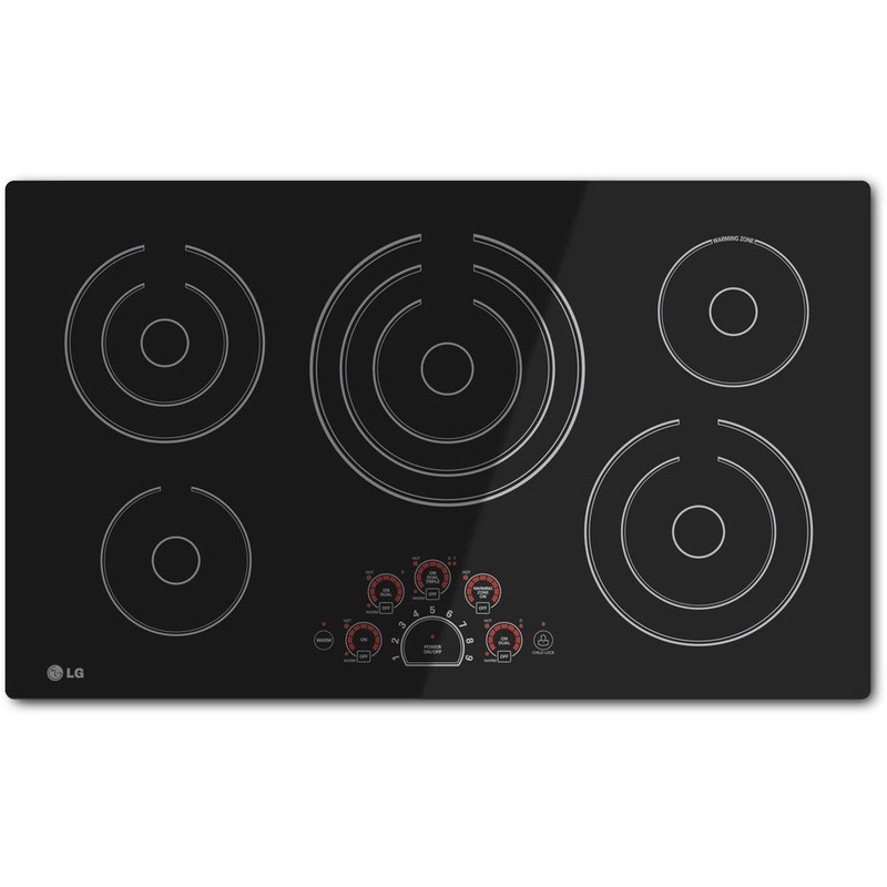 LG 36 in. Electric Radiant Cooktop with SmoothTouch Controls (LCE3610SB)