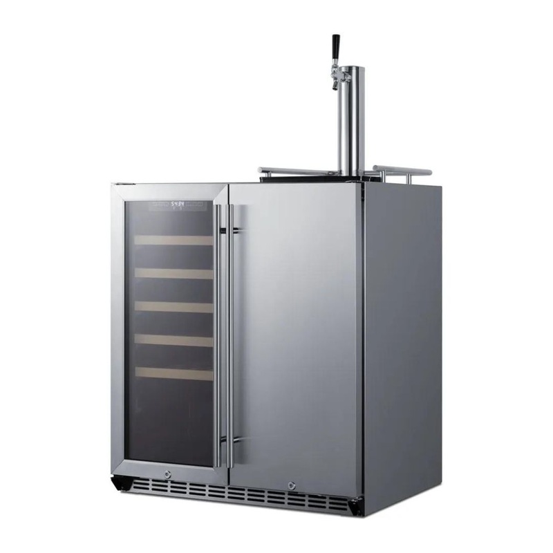 SUMMIT 30 in. Built-In Indoor/Outdoor Combination Wine Cellar/Kegerator (SWBC3041)