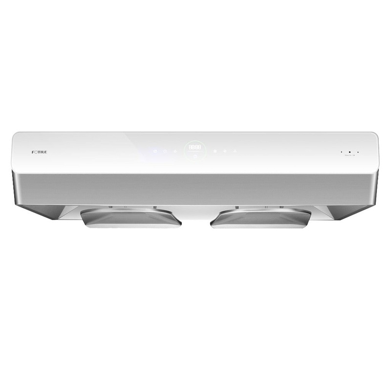 Fotile Pixie Air Series Slim Line 36 in. Under Cabinet Range Hood with WhisPower Motors in White Tempered Glass (UQG3602)