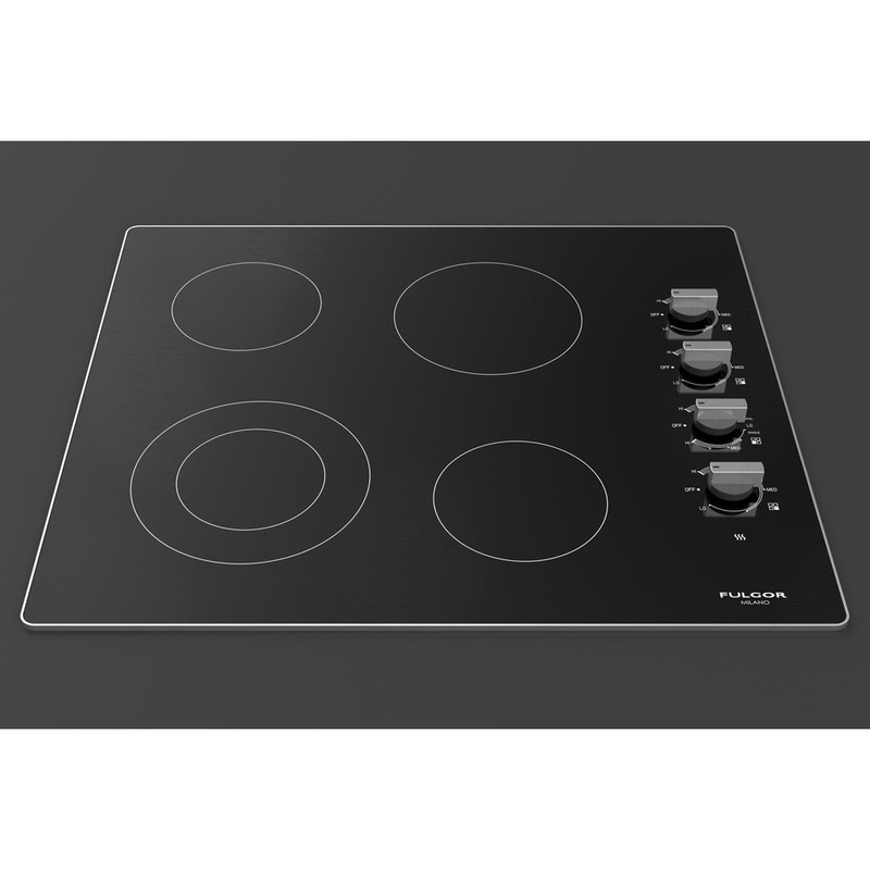 Fulgor Milano 24 in. 300 Series Electric Cooktop with 4 Burners and Glass Ceramic Cooktop in Stainless Steel (F3RK24S2)