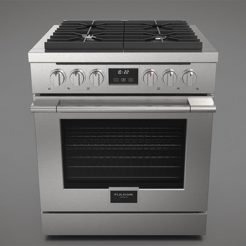 Fulgor Milano 30 in. 400 Series Accento All Gas Range in Stainless Steel (F4PGR304S2)