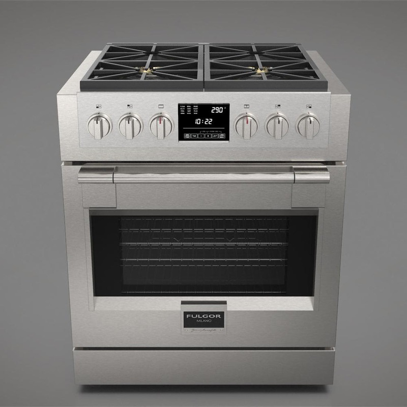Fulgor Milano 30 in. 600 Series Dual Fuel Range with 4 Burners in Stainless Steel (F6PDF304S1)