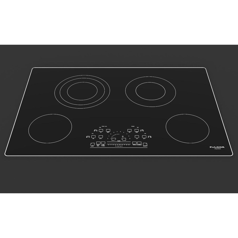 Fulgor Milano 30 in. 600 Series Electric Cooktop with 4 Burners and Glass Ceramic Cooktop in Stainless Steel (F6RT30S2)