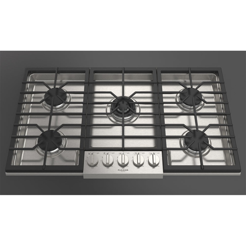 Fulgor Milano 36 in. 400 Series Gas Cooktop with 5 Burners in Stainless Steel (F4PGK365S1)