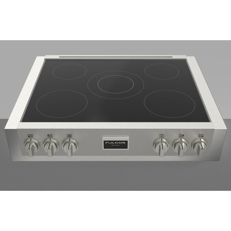 Fulgor Milano 36 in. 600 Professional Series Induction Rangetop in Stainless Steel with Glass Ceramic Top (F6IRT365S1)