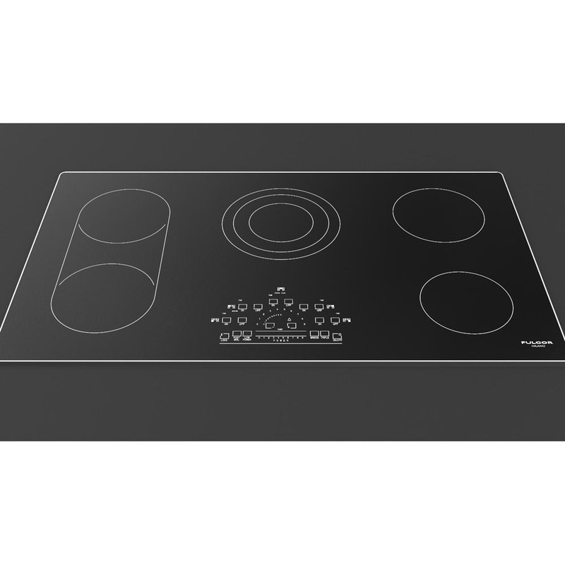 Fulgor Milano 36 in. 600 Series Electric Cooktop with 5 Burners and Glass Ceramic Cooktop in Stainless Steel (F6RT36S2)