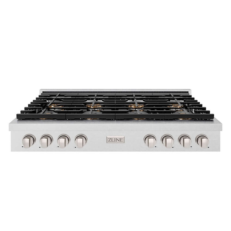 ZLINE 48 in. Paramount Gas Rangetop with 8 Burner DuoPro Cooktop in Satin Stainless Steel (PSRTS-48)