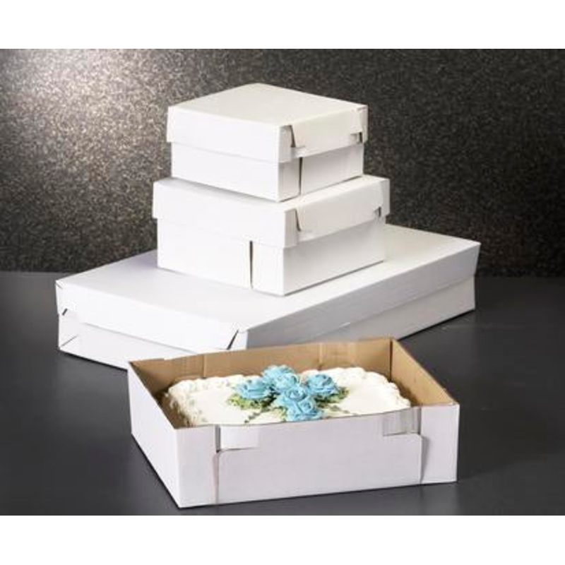 White Corrugated Box - 2 Piece Set 14X14X6