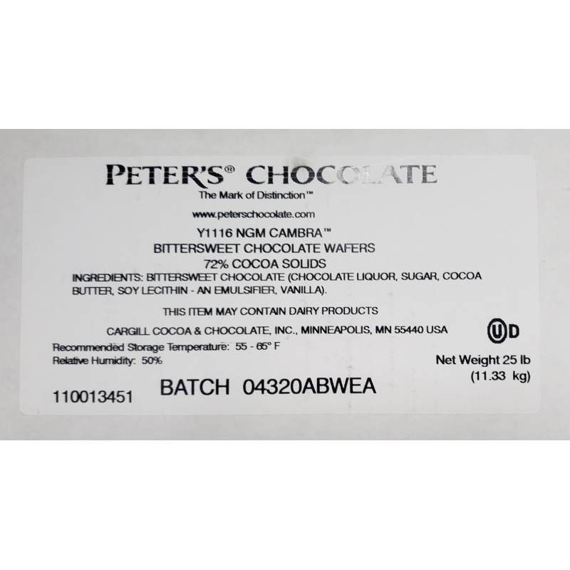 Cambra Bittersweet Chocolate Callets - 72% - DISCONTINUED