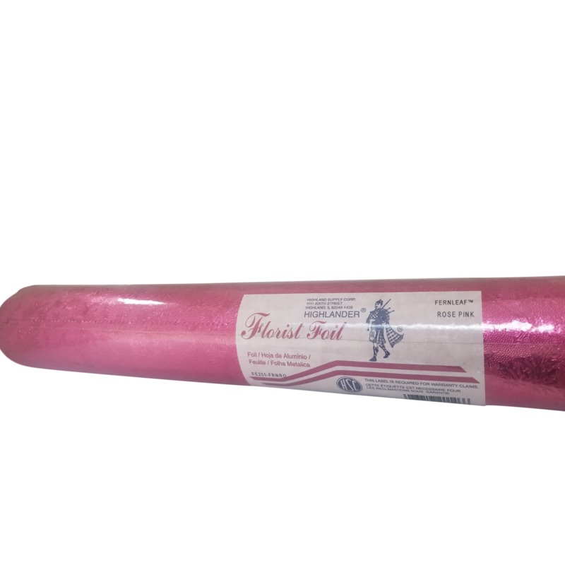 Embossed Foil Roll - Fernleaf Pink