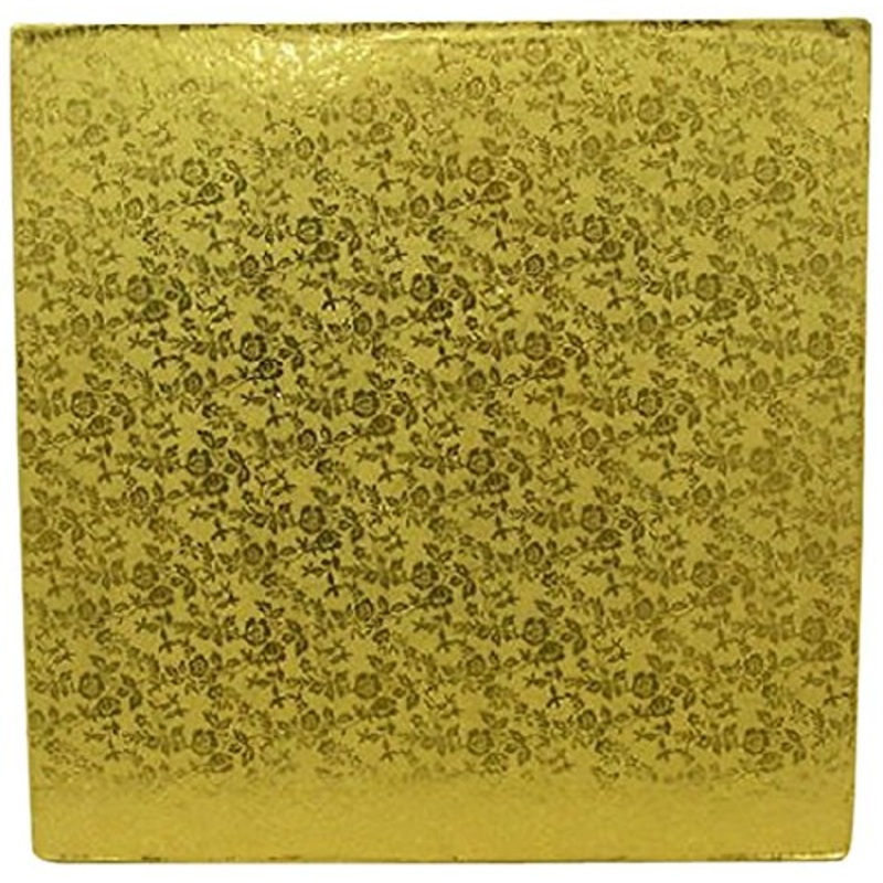 Square Gold Cake Drums - 12" x 12"