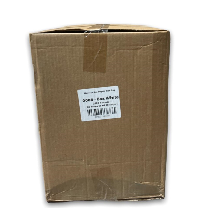 Paper White Hot Cups - 12 oz - 1000 Count