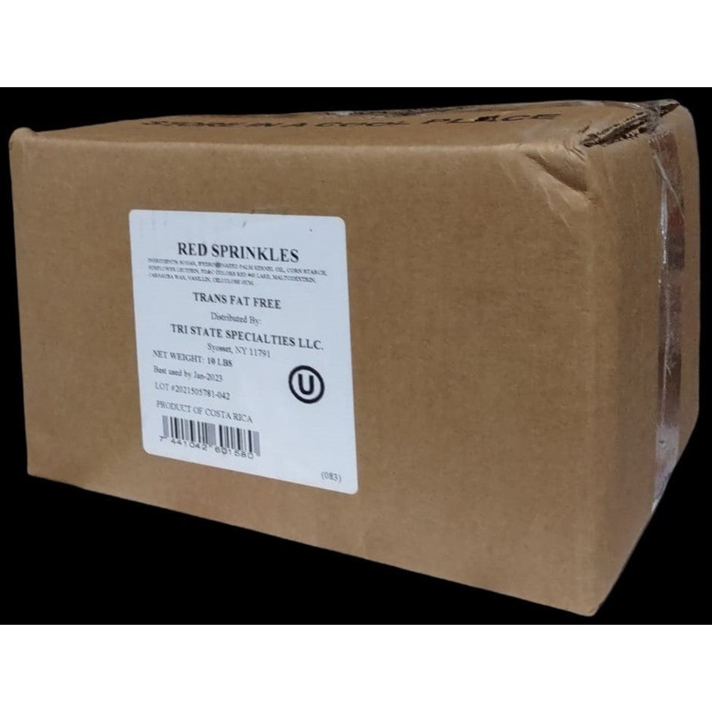 Tri State Vegan Red Sprinkles 10 lb